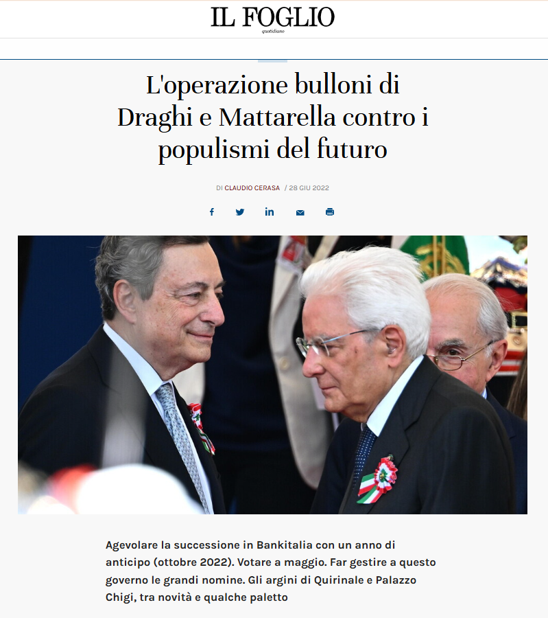 Ricordo a me stesso che il piano era questo, ma non riuscì. Per fortuna sabrysocialisti, zerovirgolisti e futuristi fecero cadere il Governo! O forse furono altri, non ricordo... e non ricordate nemmeno voi!