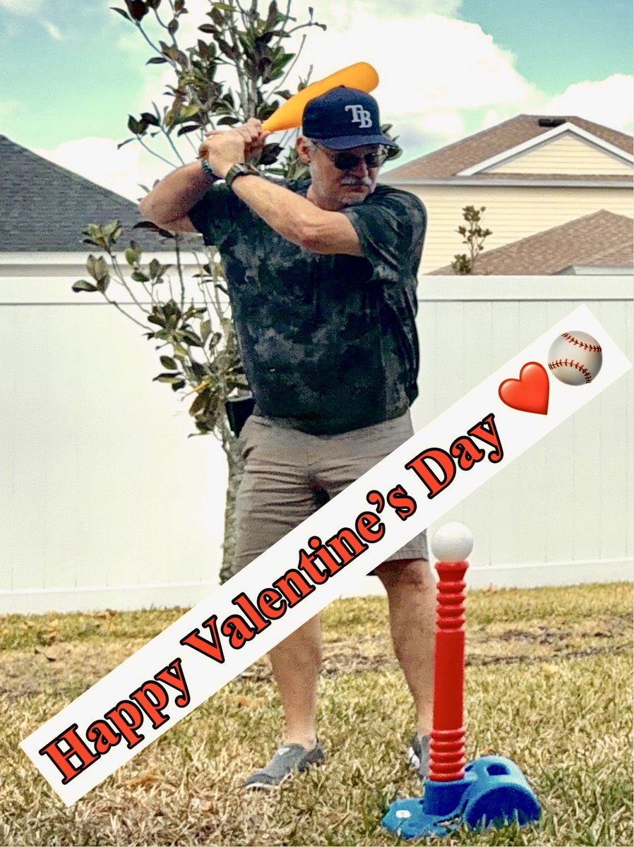 It’s been a lllooonnnggg time since I hit off a tee! ❤️😂⚾️👍🏻 Happy Valentine’s Day! <a href="/beachsnooker/">Ken Taylor</a> <a href="/RaysBaseball/">Tampa Bay Rays</a> <a href="/TBRaysRepublic/">TB Rays Republic</a>