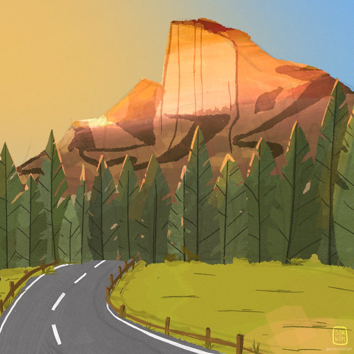 dresdain's tweet photo. Yosemite (study 2) https://t.co/nKVhWj268Q