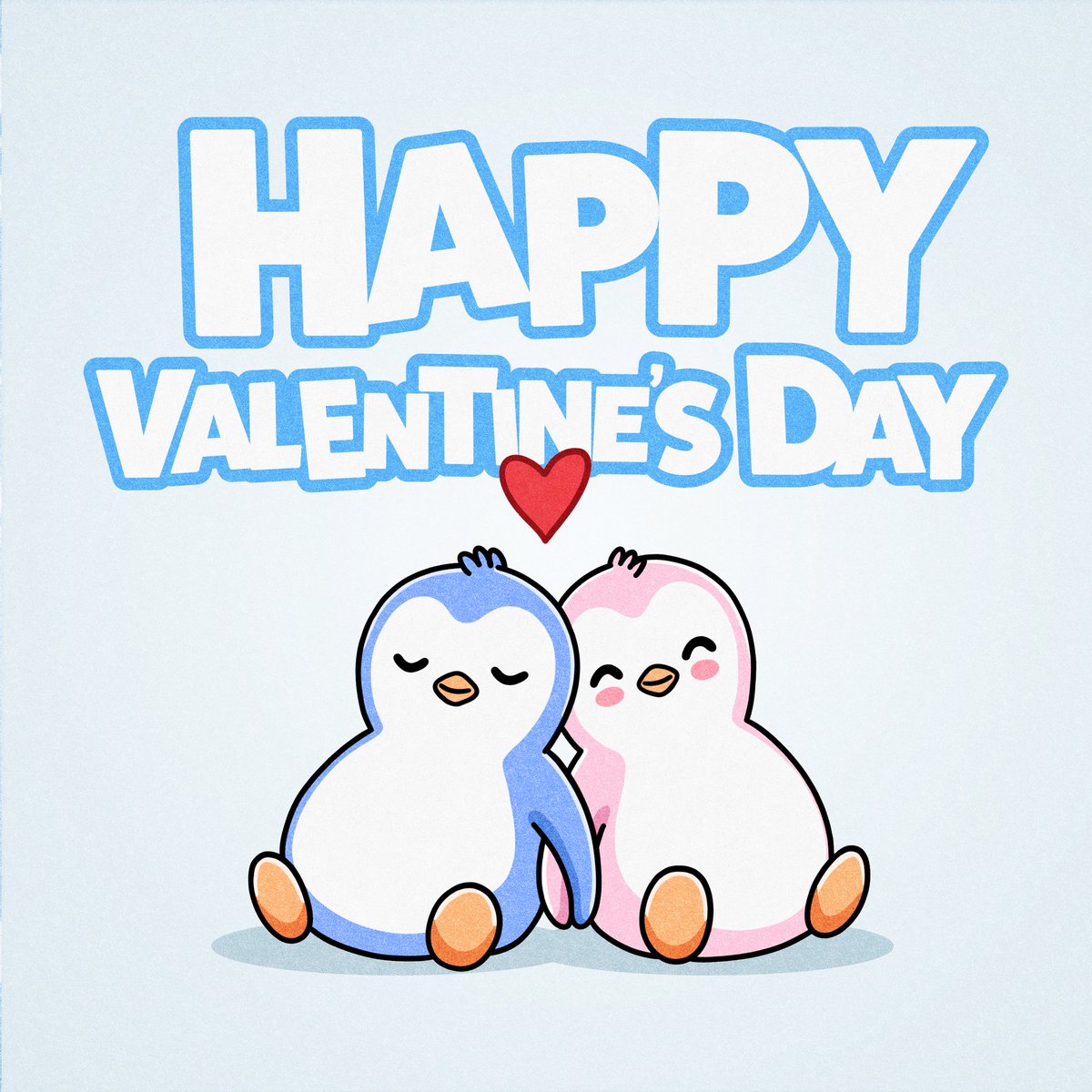 pudgypenguins's tweet image. Happy Valentine’s Day 💙🐧