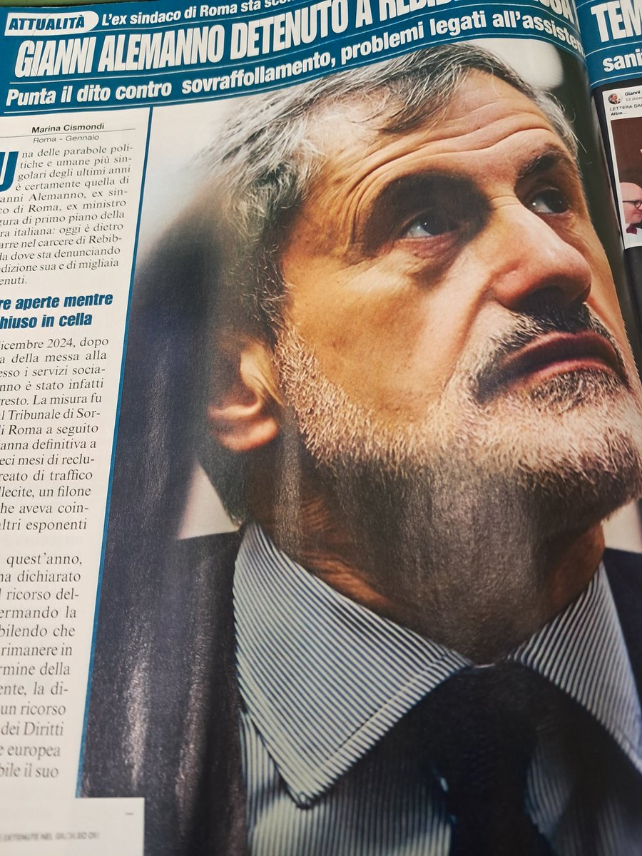 Il diario di cella dell'ex sindaco <a href="/AlemannoTW/">Gianni Alemanno</a> sui rotocalchi <a href="/Storace/">Francesco Storace</a> <a href="/FratellidItalia/">Fratelli d'Italia 🇮🇹</a> <a href="/ANduepuntozero/">AlleanzaNazionale</a> <a href="/tg2post/">TG2 Post</a>