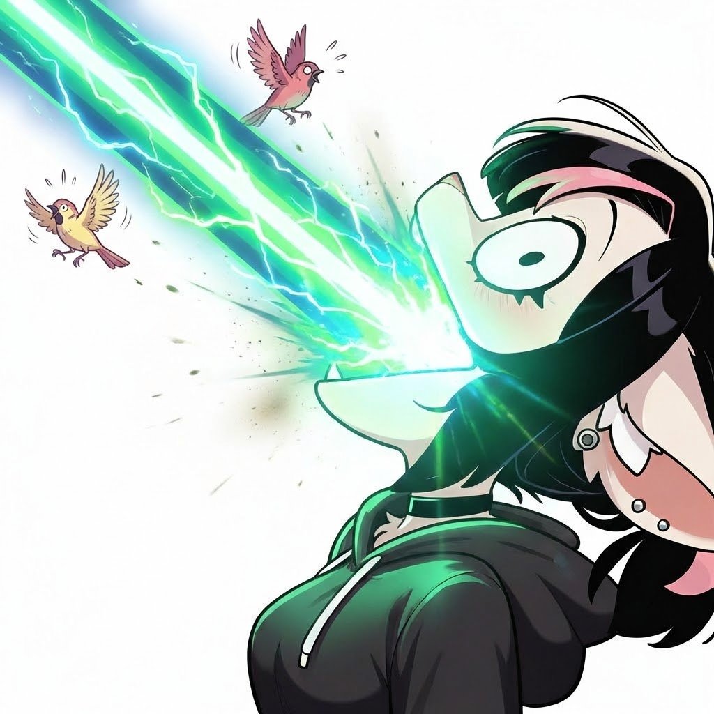 Sharks with frickin' laser beams on their frickin'... buns with laser frickin' beams in their frickin' heads. Same diff..