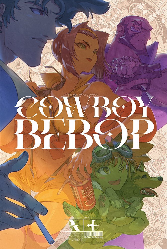 Happy Faye Valentine’s Day! My first full illustration of 2026. I had a blast designing this one. The colors were super influenced by the TANK opening theme. I also tossed in a few of my favorite Easter eggs into the background. #cowboybebop #edwinhuang #fayevalentine