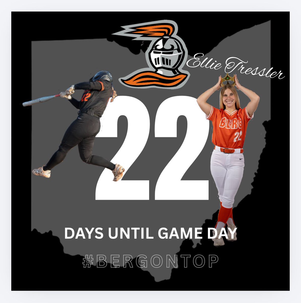 HUsoftball's tweet photo. Valentine’s Day 🤝 Ellie’s Countdown Day 🧡🥎🤍
#GoBerg #22Days https://t.co/q9kt3Fsu18
