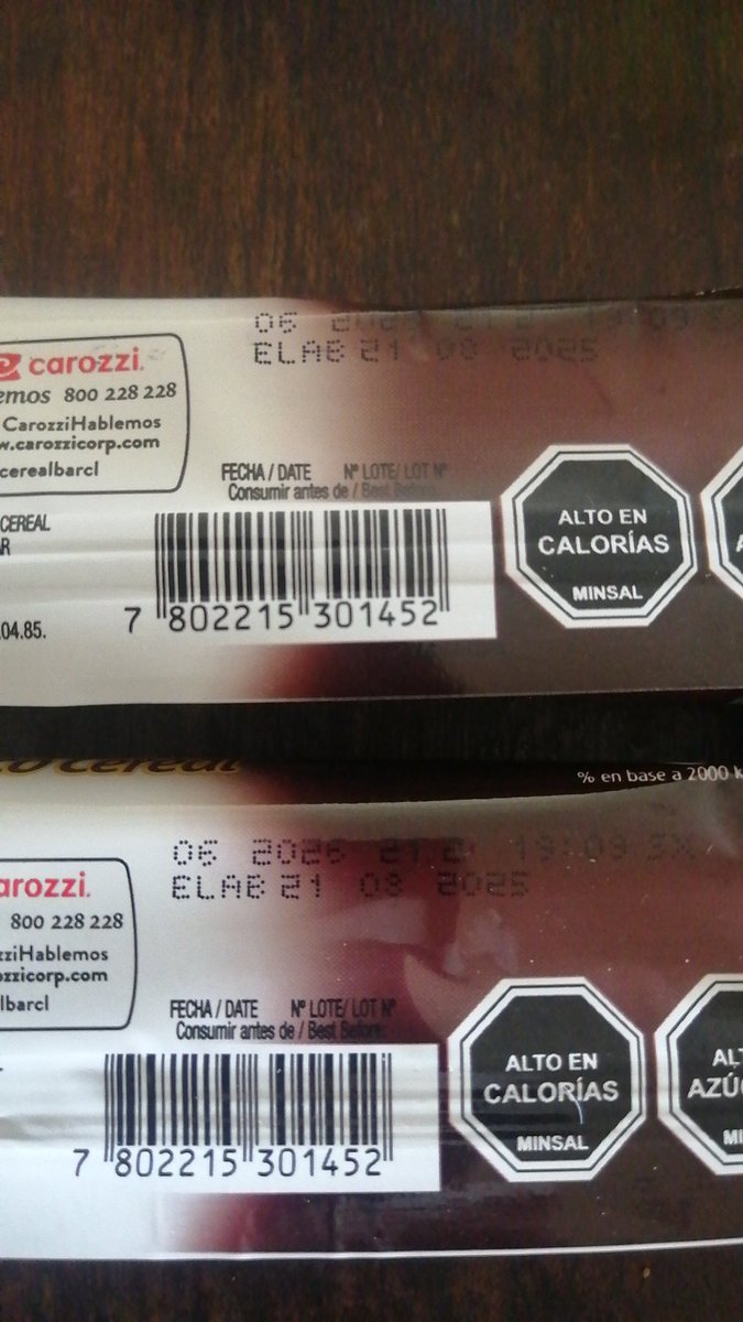 Amigos de <a href="/carozzimencanta/">Carozzi Me encanta</a>, ¿podrían poner la fecha de elaboración y de vencimiento en un lugar más claro del envoltorio, además de una letra un poco más grande? Gracias