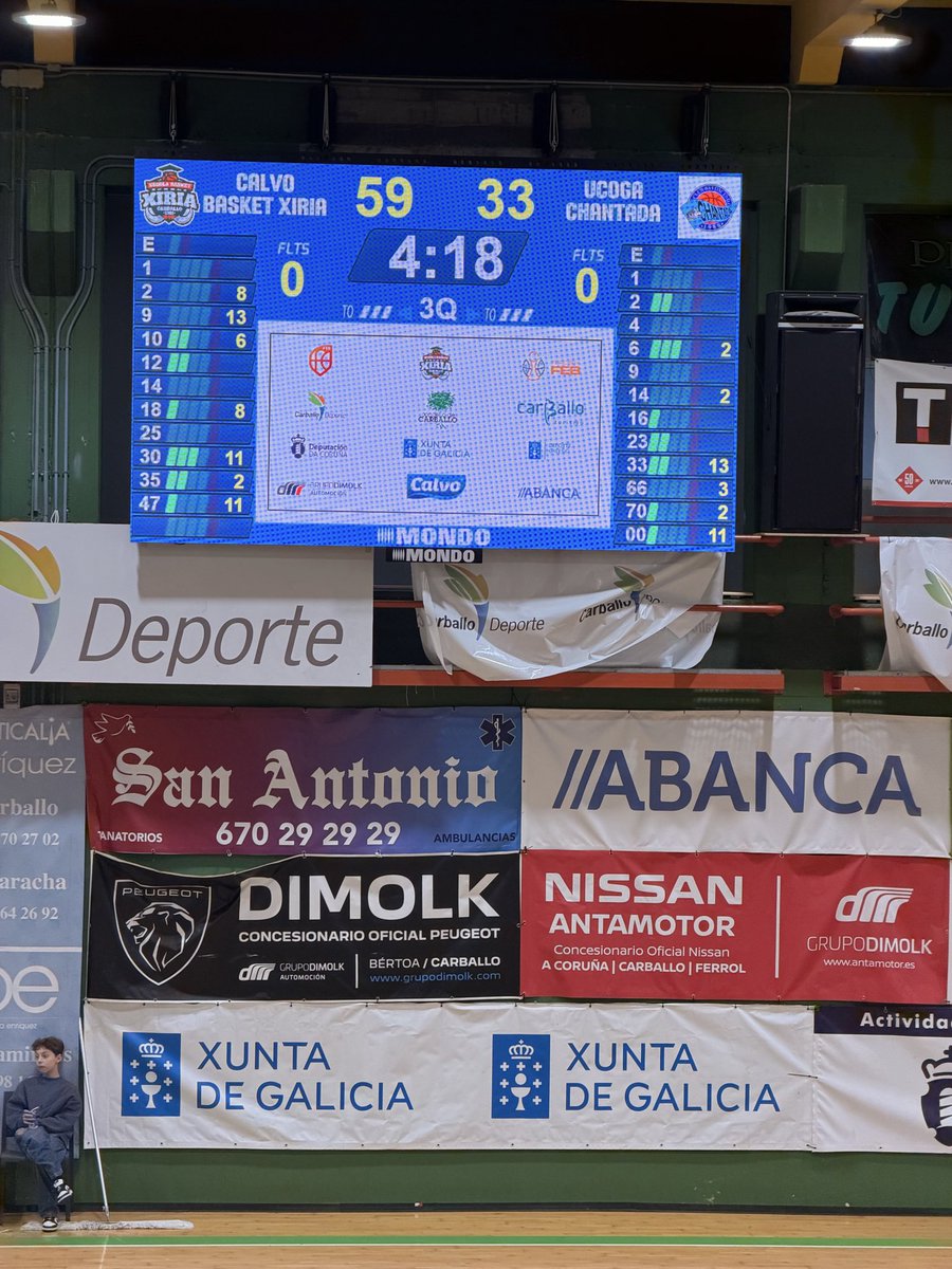 Tremenda primera parte de <a href="/BasketXiria/">Escola Basket Xiria</a> contra <a href="/UcogaCBChantada/">Ucoga Seguros CB Chantada</a> 
Partidazo !!!