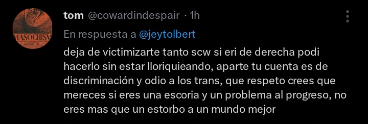 jeytolbin's tweet photo. *Eres un hombre gay adolescente*

Lo que te dirían los qué "apoyan gays":

–Tienes la obligación de apoyar cada minoría
–No tienes derecho de votar por este presidente
–Apoya a tus hermanos trans
–Eres gay no actúes como hetero

Lo que te digo yo, otro hombre gay:

–Vive la vida https://t.co/hQ7p0hU5Ck