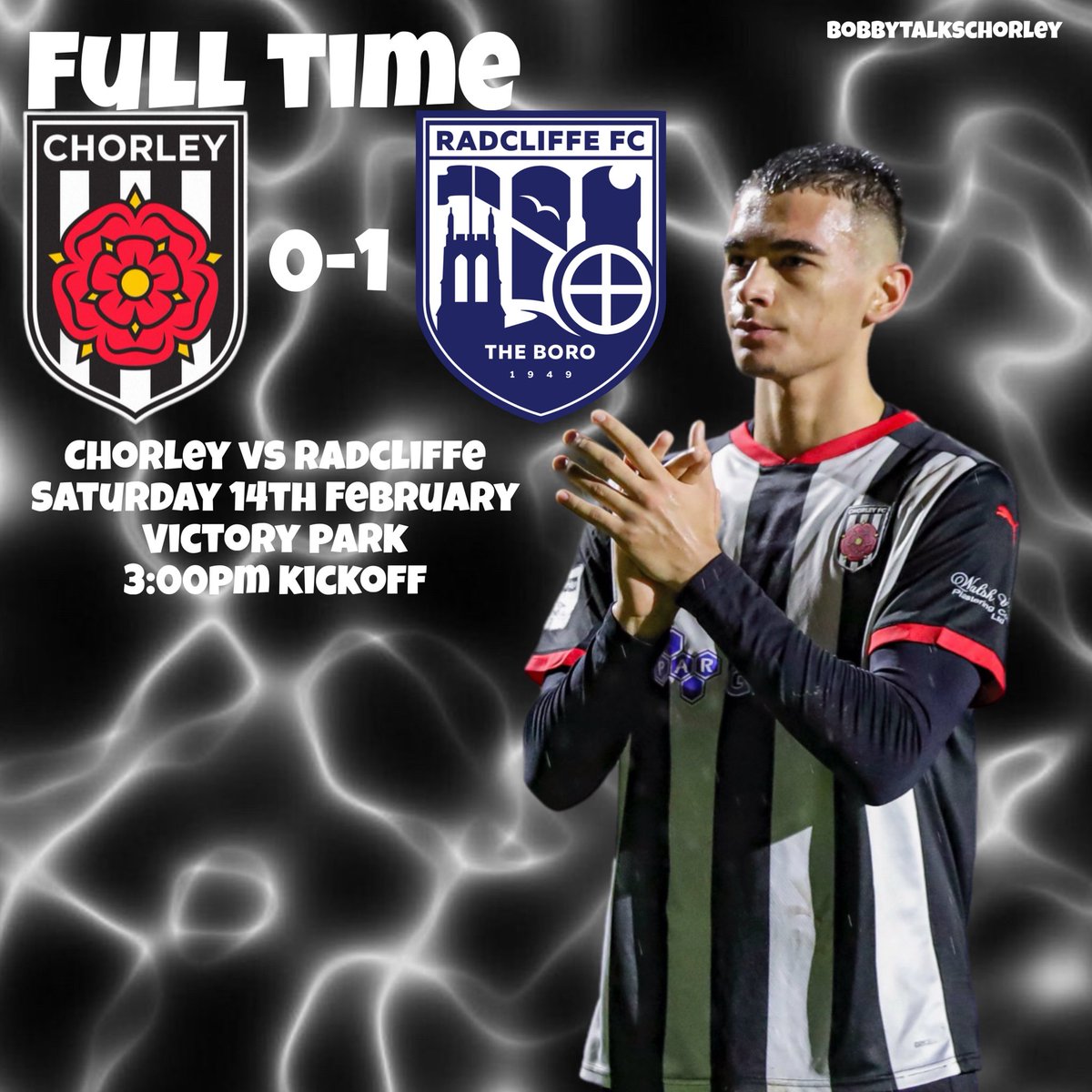 🚨FULL TIME🚨
CHORLEY 0-1 RADCLIFFE.
Good Luck to <a href="/radcliffeboro/">Radcliffe FC</a> for the rest of the season.🤝
📸<a href="/dia_images/">David Airey</a>.