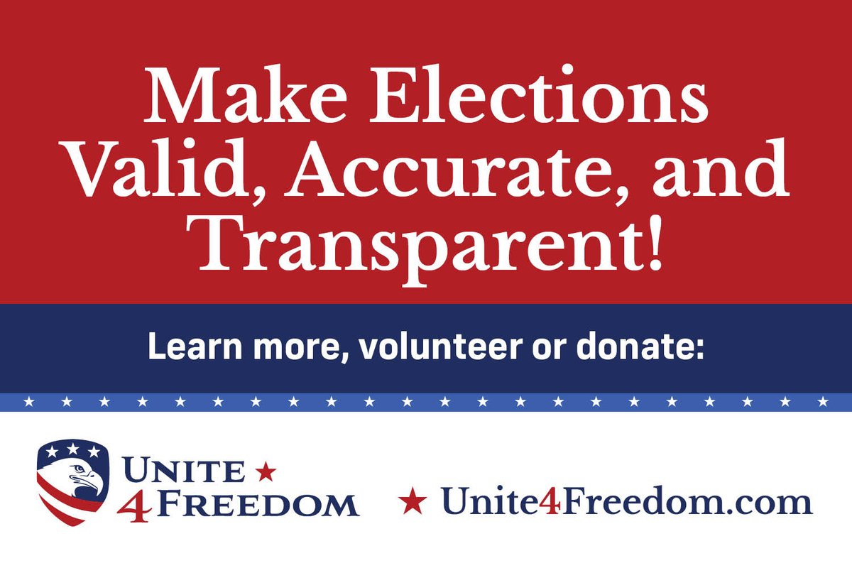 Unite4Freedom's tweet photo. @DC_Draino They will only realize if our elections are SECURE. https://t.co/hmPPZ76OT2