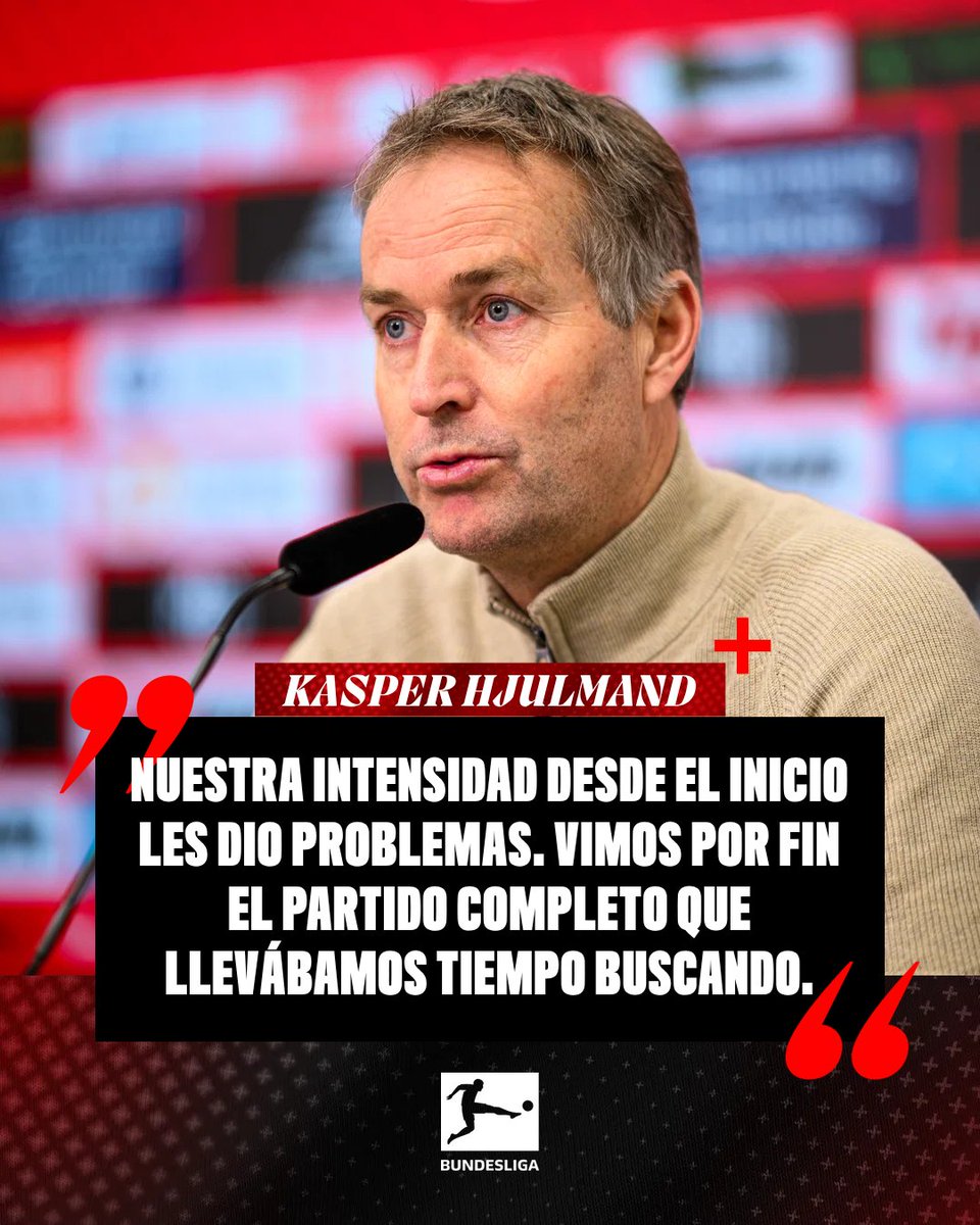 bayer04_es's tweet photo. 💬 Las palabras del míster tras el triunfo ante el St. Pauli ⤵️

🔙 #B04FCSP | #SomosBayer04 🖤❤️ https://t.co/TcwLW1bgoH
