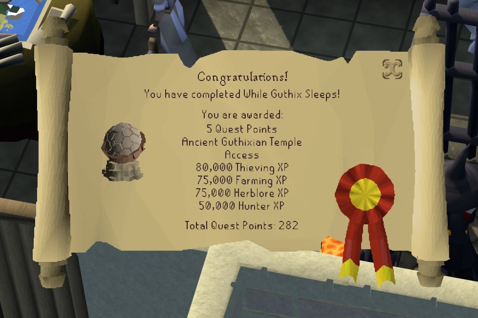 scagy's tweet photo. While Guthix Sleeps completed on the main!✅ The Emberlight will soon be mine!👹

#OSRS https://t.co/tsuv4oZu7O