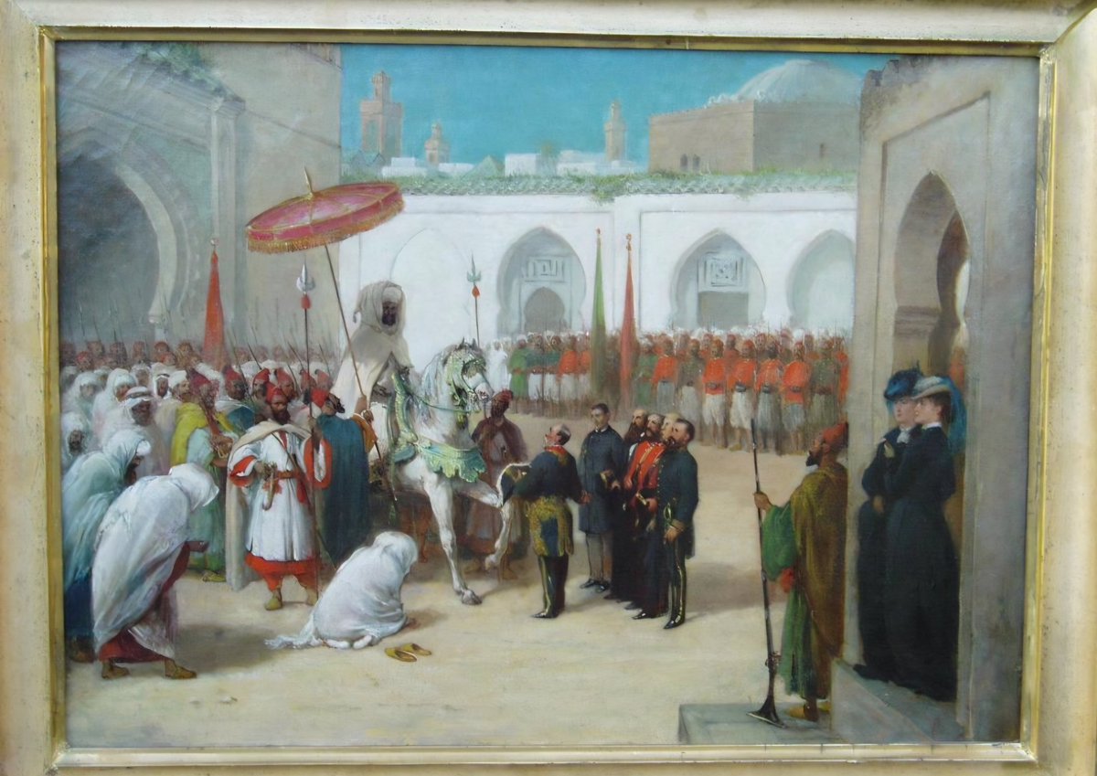 🕗28/8/1859
📜Lettre d’allegeance (Bay’a) écrite des gens de Tanger et de l'armée du Rif en faveur de Moulay Muhammed ben Abdal-Rahmãn :
"Louange à Dieu qui a fait les Califes sur la terre et les a institués pour le surérogatoire et l'obligatoire (al-nafl wa l-fard) et pour le