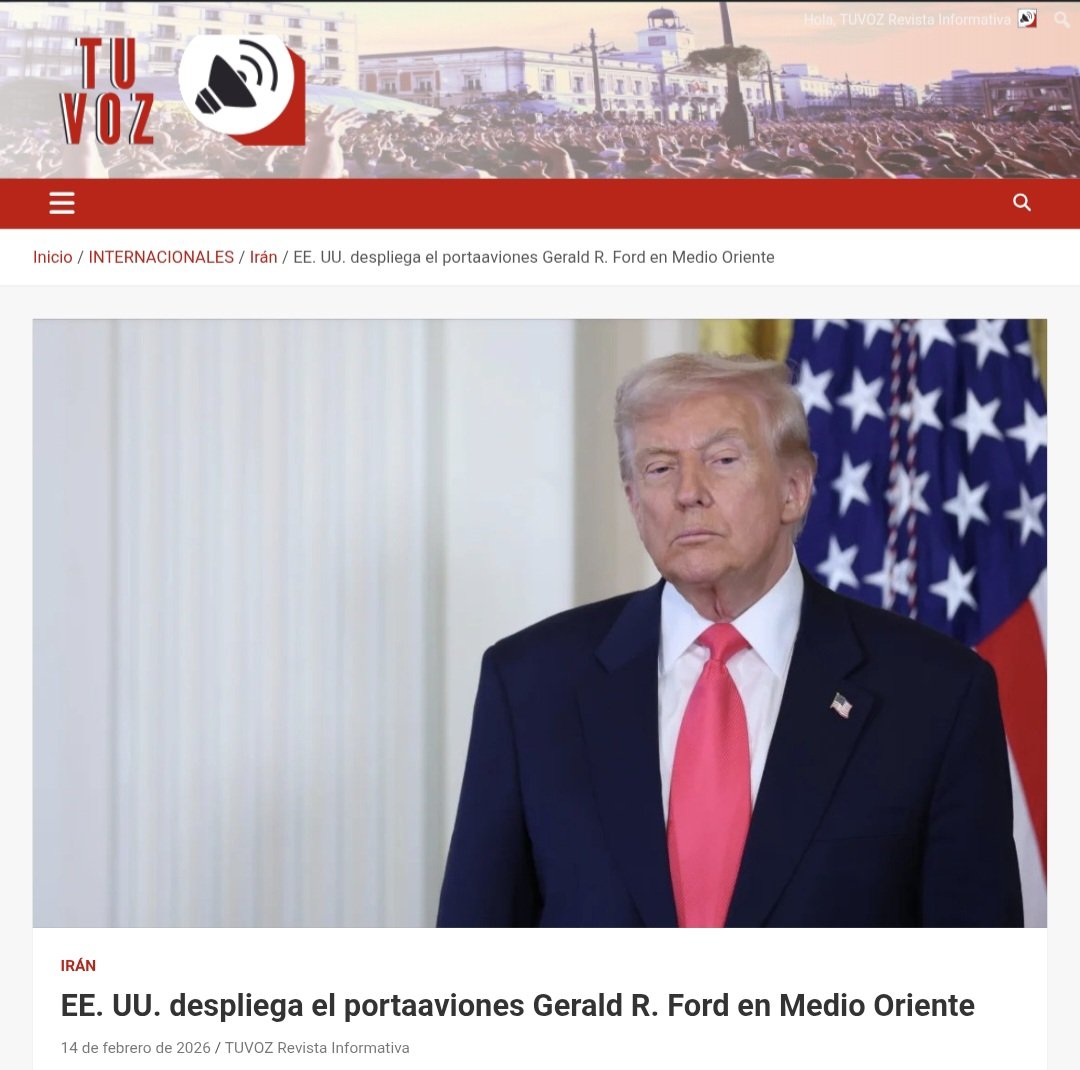EE. UU. despliega el portaaviones Gerald R. Ford en #MedioOriente.

«El portaaviones Gerald R. Ford y su grupo de combate naval serán trasladados desde el Caribe hacia Medio Oriente, revelóel diario The New York Times citando fuentes oficiales de Estados Unidos».
#EEUU #sanciones