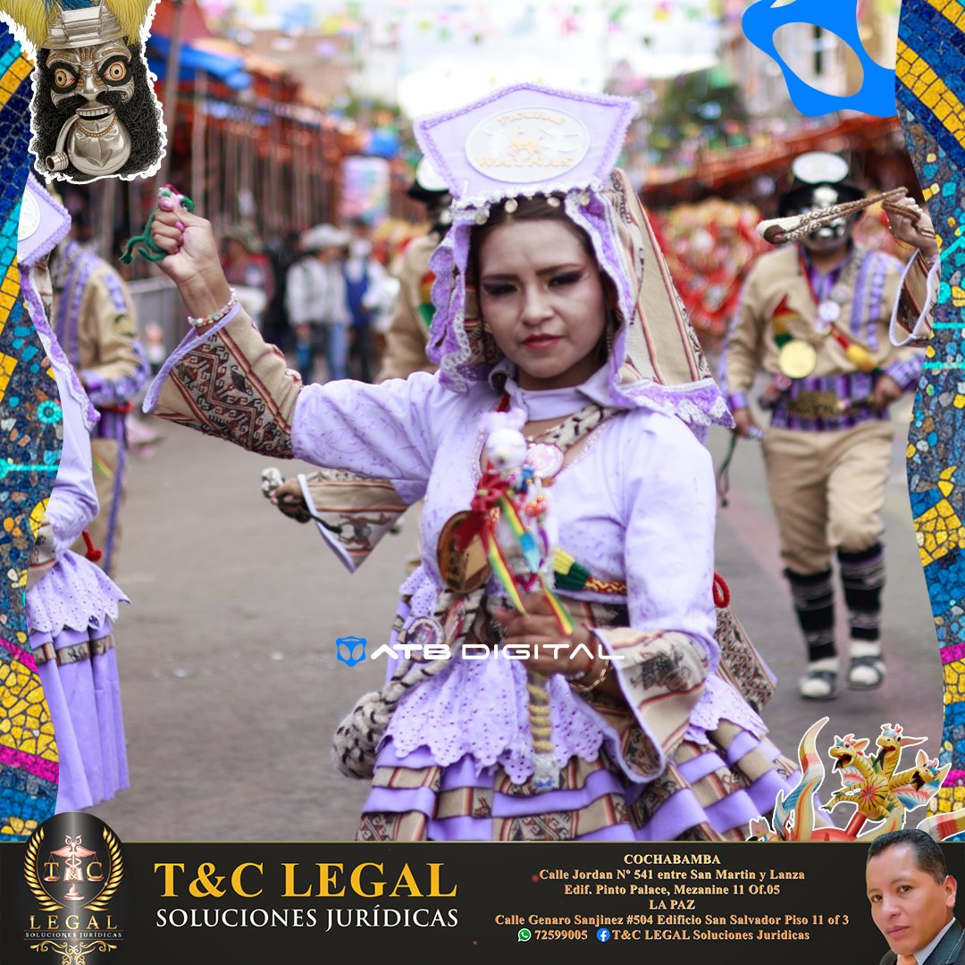 EnConexionbol's tweet photo. El Carnaval de Oruro 🎉 se vive este sábado 14 de febrero con la participación de miles de danzarines que recorren las calles derrochando alegría, fe y devoción.
Auspicia: T&C Legal
#ATBDigital #CarnavalDeOruro #Danzas #Cultura https://t.co/8nVHiG2WXg