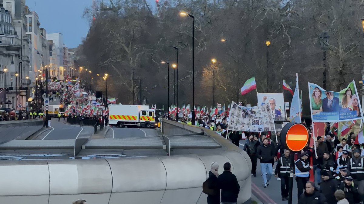 When I say thousands, I mean thousands are marching together in London as part of the global day of action calling for all governments to ban the IRGC