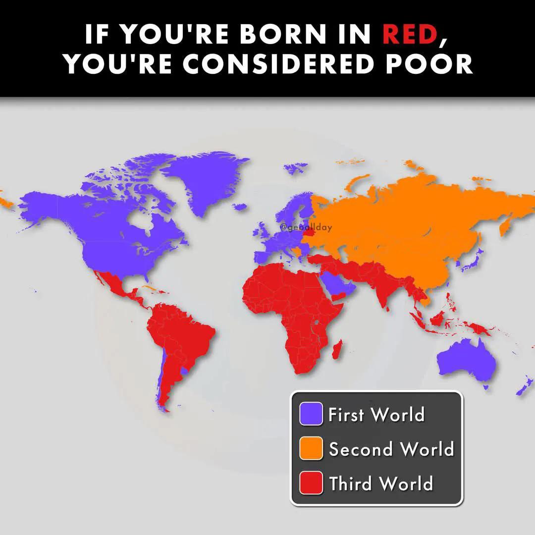 If you're born in RED, you're considered POOR