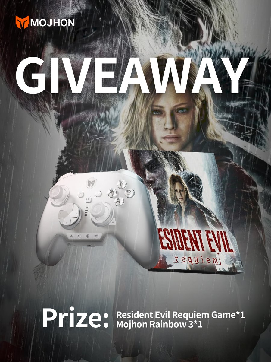 🎁 Resident Evil Requiem × MOJHON 
           コラボ プレゼントキャンペーン！

なんと今回は、
『バイオハザード レクイエム』（ゲームコード）と
MOJHON 最新コントローラー「Rainbow 3」🎮
をセットで1名様にプレゼント！

🔥応募方法（3ステップ）：
1️⃣ 公式アカウントをフォロー 🎯
2️⃣