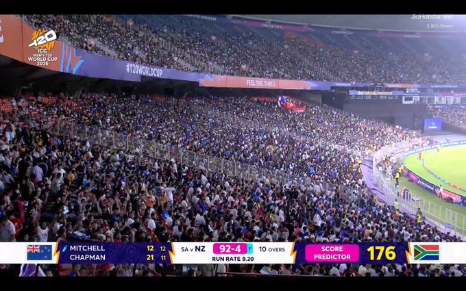 54,923 in the stands… and South Africa gave them a night to remember! 🏟️🔥

Chasing 176, RSA finished it in just 17.1 overs — statement win! 💪

👑 Aiden Markram – 86* (44)
⚡ Marco Jansen 40/4

Biggest crowd of the tournament so far and a performance worthy of it! 🙌

This is