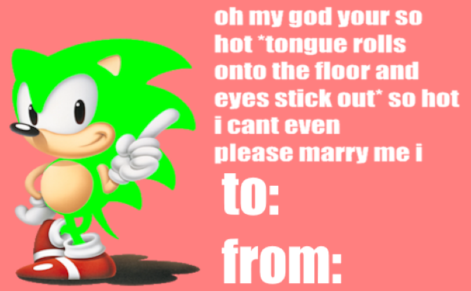 green sonic tweet media