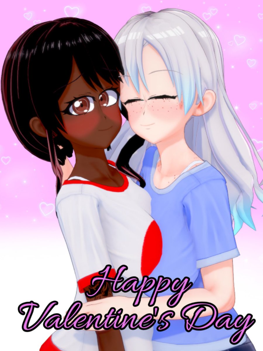 Happy Valentine's Day from Aneko and Abena.