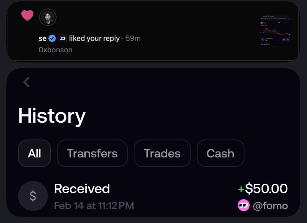 0xbonson's tweet image. Wow thanks @tryfomo @seyong 🤩