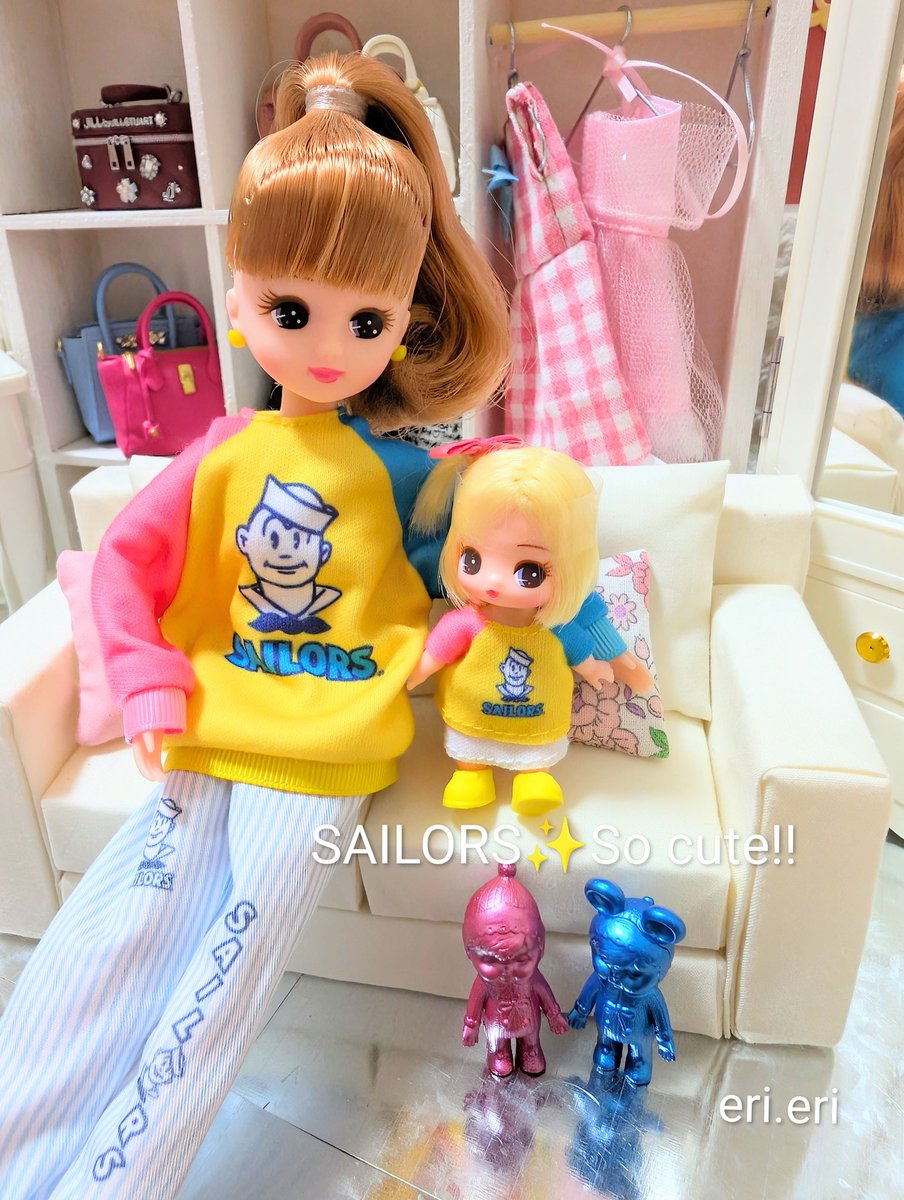 リカちゃん一番くじでペアルック✨ SAILORSのプチリカちゃん髪型が 
