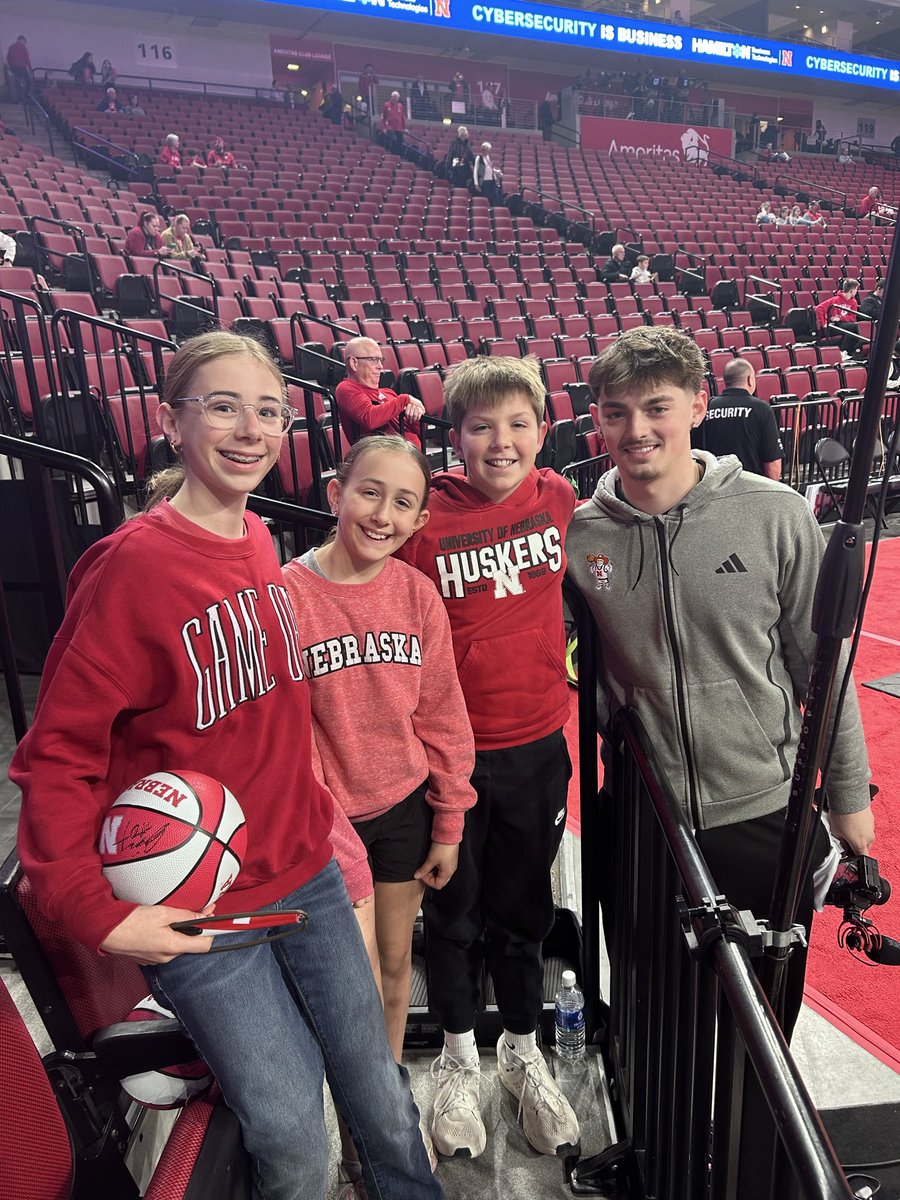 ERea00's tweet photo. Let’s Go Huskers!!! Thanks for making their day @CEssegian.
#huskers #gbr #husker https://t.co/0dG1Ji6iTb