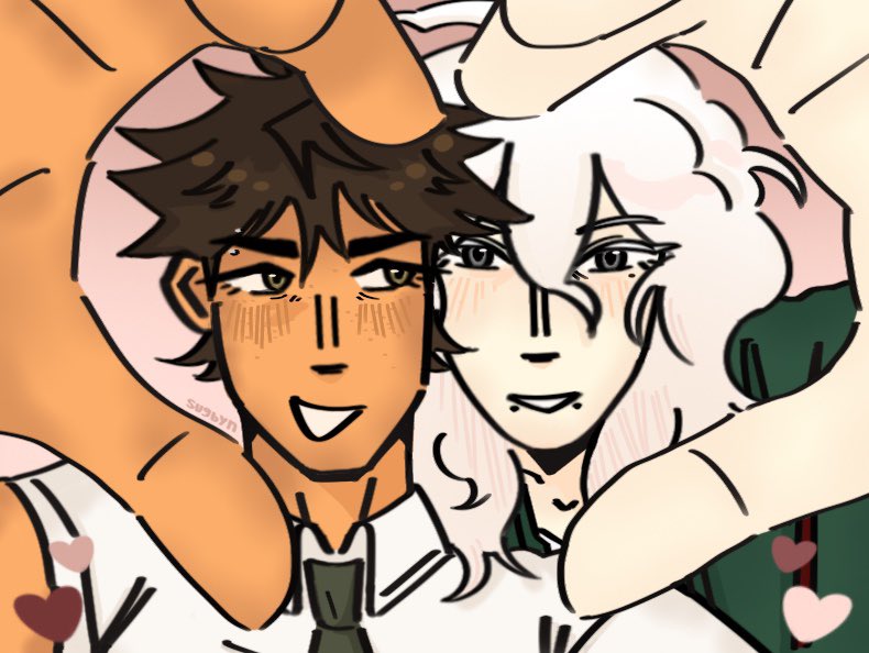 ughhh ugggghhh this was so lazy happy valentines day take your friggin komahina i guuuuessss i dont knowww
#danganronpa #komahina #WhatDatMean