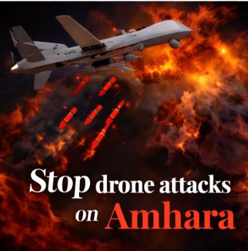 #AUSummit in Addis Ababa right now, yet over 16 drone strikes hit Debre Tabor Amhara this week: civilians unalived, neighborhoods in flames, blackouts. World leaders in the capital while atrocities unfold miles away.  #AmharaGenocide #WarOnAmhara <a href="/antonioguterres/">António Guterres</a> <a href="/_AfricanUnion/">African Union</a>