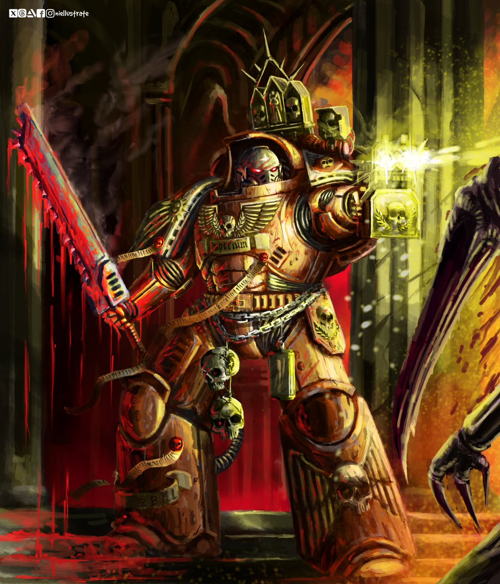 niellustrate's tweet photo. "The Consuls"
Brazen Consuls chapter fending off a tyranid attack out of their homeworld Aventinium.
Commission piece for @TheDboys . Late upload. Thanks.
Commission Slots: Open
#WarhammerCommunity #warhammer40k #Spacemarine #Astartes #Commissionart #BrazenConsuls #loyalist https://t.co/09FhXhVxCF