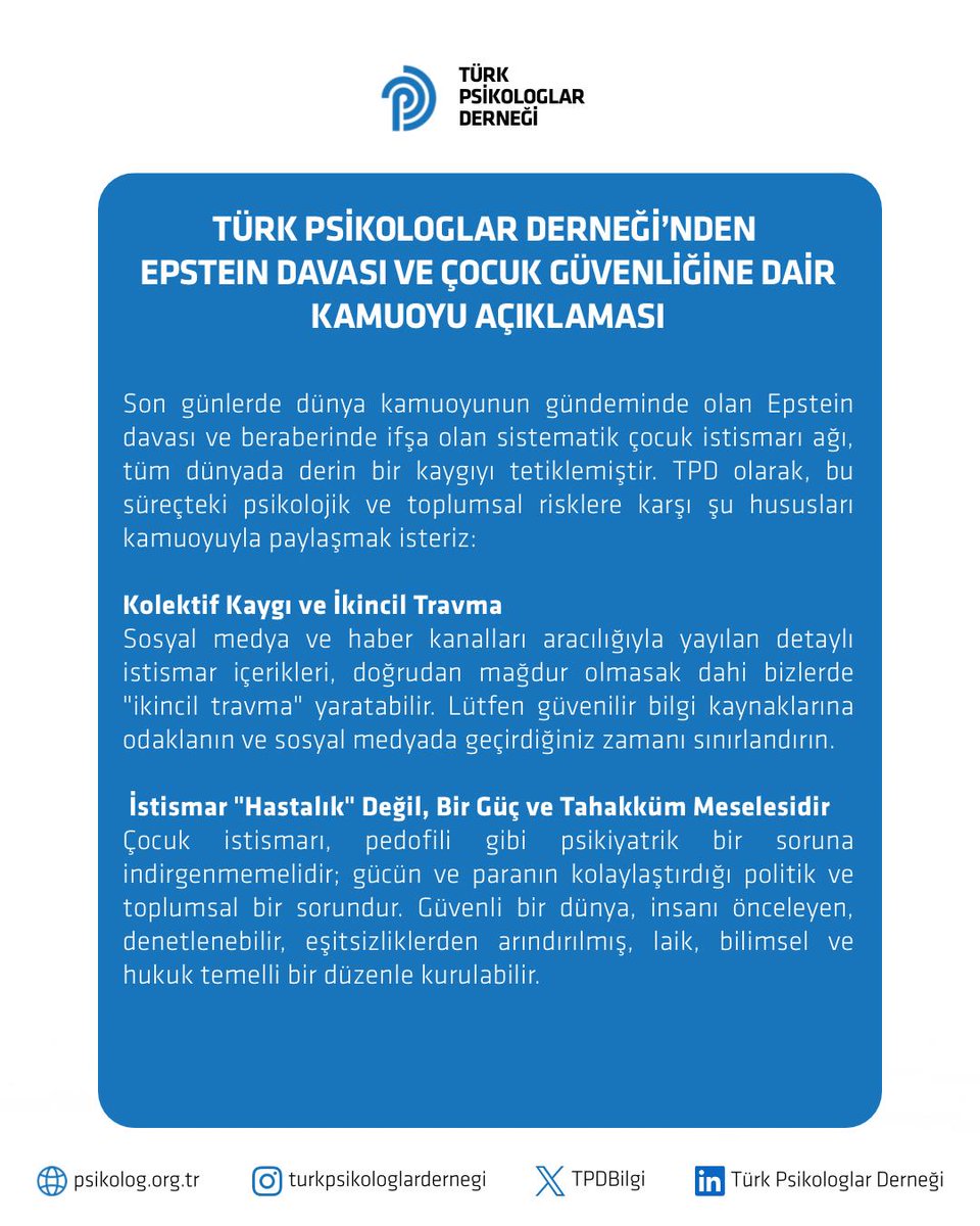 Türk Psikologlar Derneği tweet media