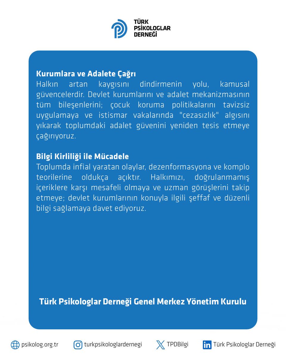Türk Psikologlar Derneği tweet media