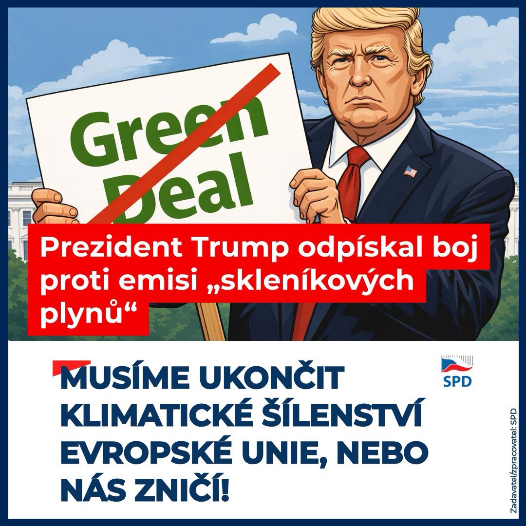 Prezident Trump odpískal boj proti emisi „skleníkových plynů“. Musíme ukončit klimatické šílenství EU, nebo nás zničí! ‼Vláda amerického prezidenta Donalda Trumpa odstupuje od tvrzení, že skleníkové plyny ohrožují zdraví. „Oficiálně rušíme takzvané stanovisko o ohrožení