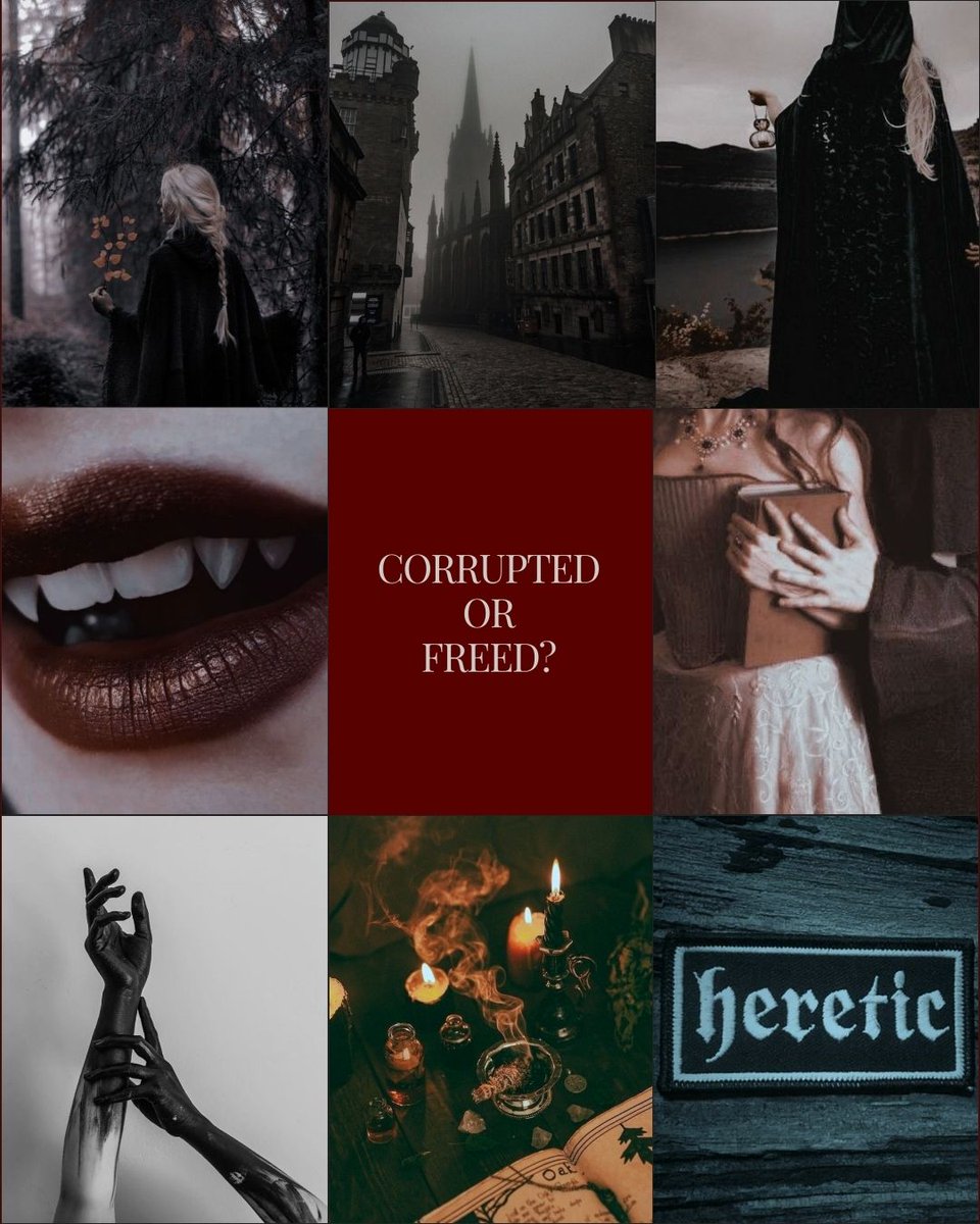 SLoicano's tweet photo. A witch turned vampire—only her magic survived.
She was never meant to exist.

A demon who bent the rules.
He was never meant to love her.

Hell has noticed.

To save them both, he'll damn himself.
#cupit #A #WIP #RoFa #GF https://t.co/6lwa16qW3p