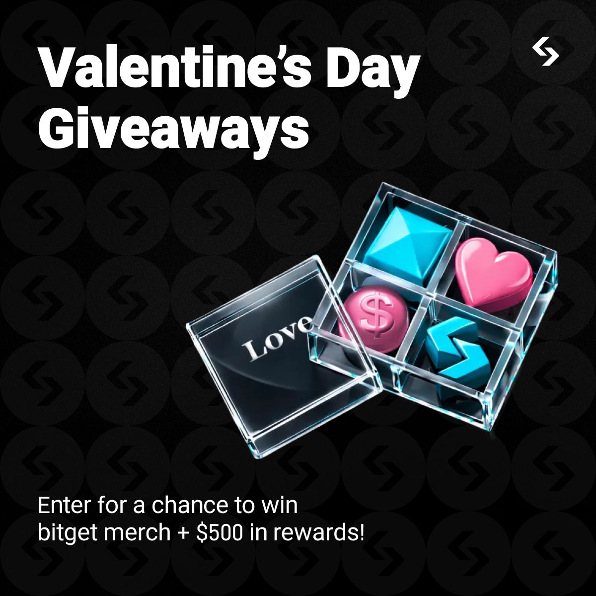 BitgetAfrica's tweet image. ❤️‍🔥 Valentine’s Day Giveaway! ❤️‍🔥

Win exclusive merch + a share of $500 USDT!

To enter:
🔹 Like + RT
🔹 Tag your Valentine &amp;amp; tell them how much you love them 💬
🔹 Fill entry: forms.gle/weeHfGkzysiEpn…

Let’s make this day unforgettable 🩵💫