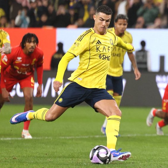 Cristiano Ronaldo starts. 
He scores.