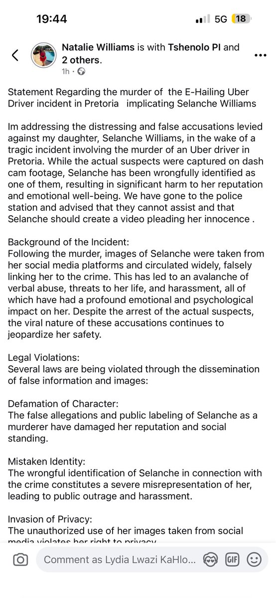 The threats this child is receiving because of this. Please go see her family statement on her mom’s page : facebook.com/share/p/14UrWg…