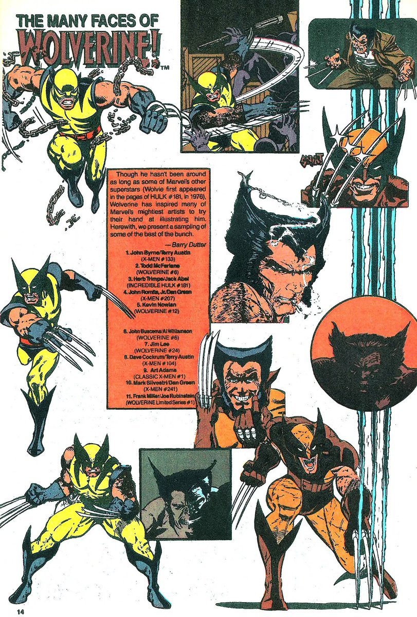 comicbookaddt's tweet image. The many faces of Wolverine from Marvel Age #92 (1990).