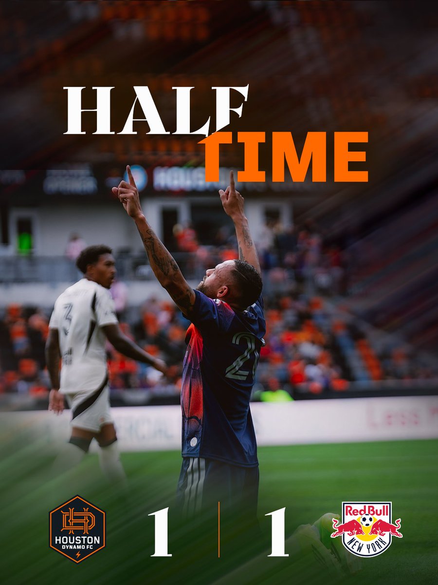 HoustonDynamo's tweet photo. All level at the half, Houston https://t.co/xWeW4krUoL
