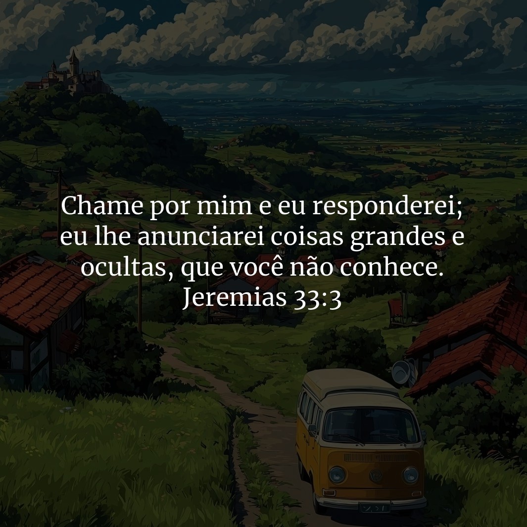 O_Cristao1's tweet image. Chame por mim e eu responderei; eu lhe anunciarei coisas grandes e ocultas, que você não conhece. 

Jeremias 33:3