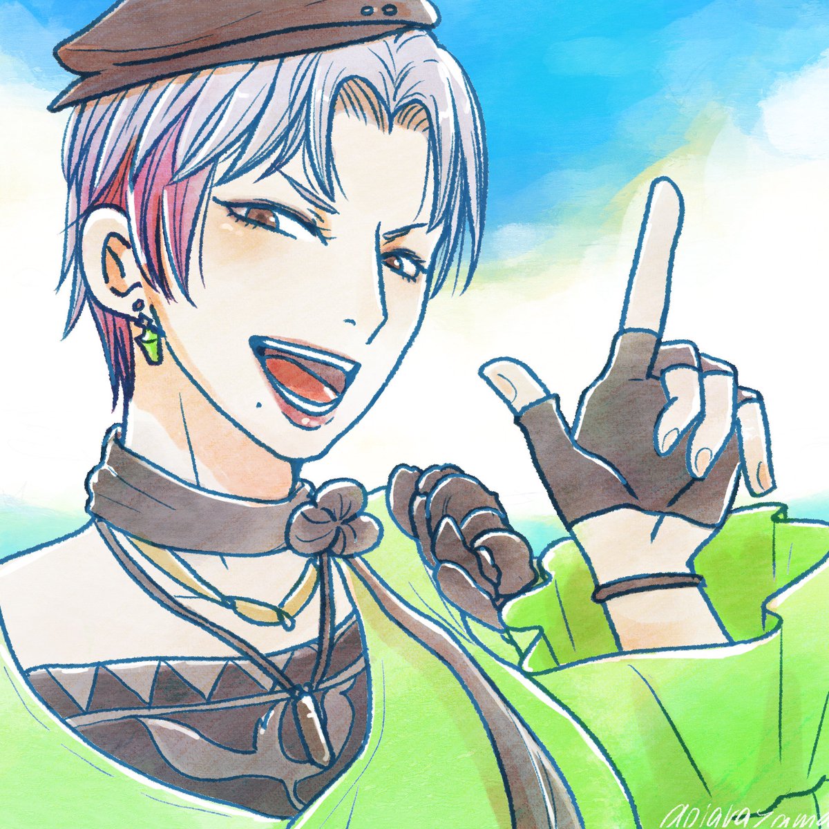 自機の似顔絵描いてもらった〜！！！見て見て〜！！！嬉しい