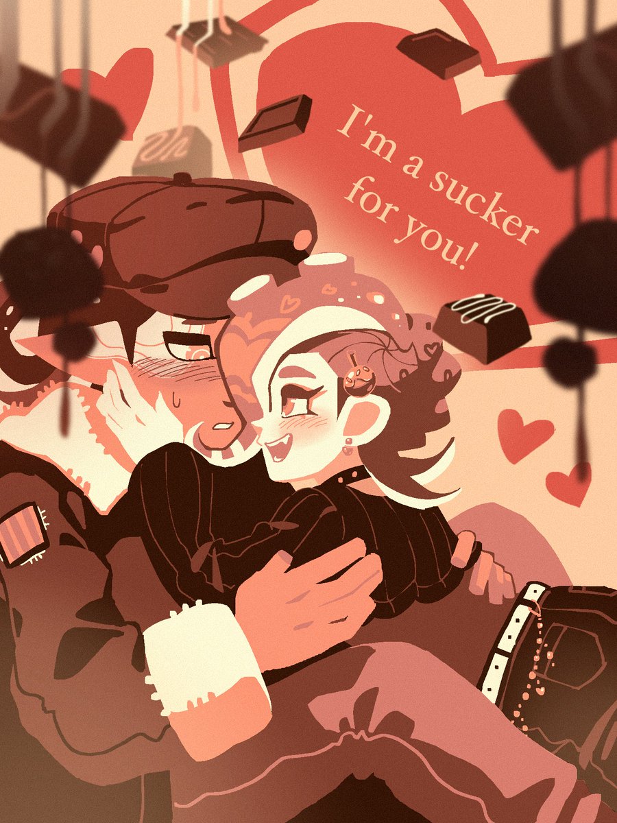 happy valentines from saki and maru 🍫❣️