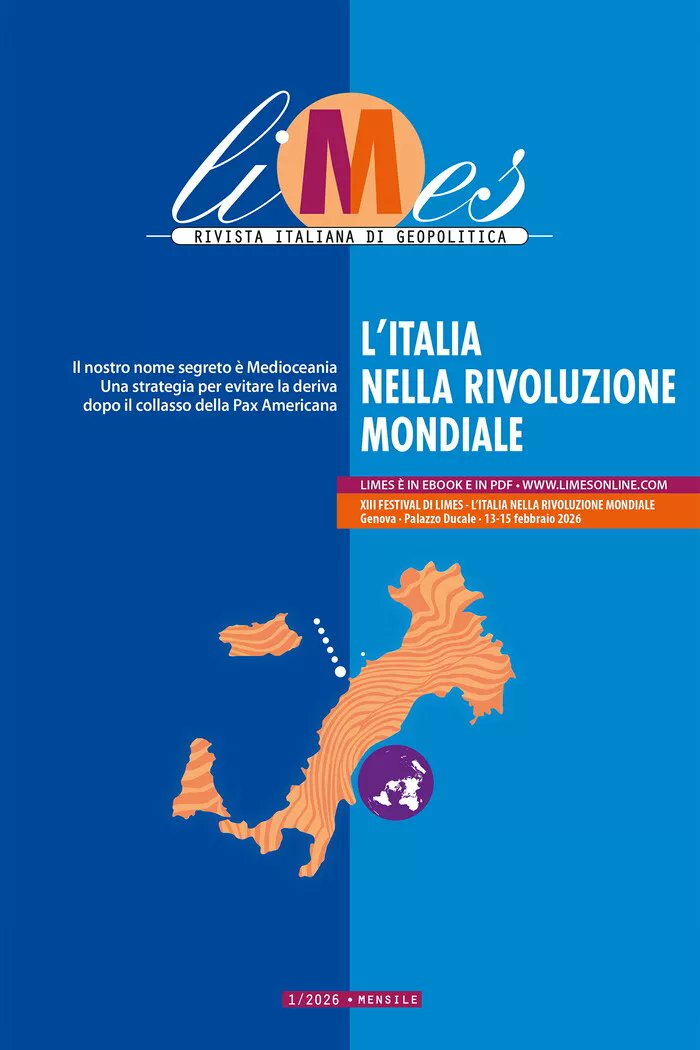 «A che ora è la fine del mondo?», di Massimiliano Valerii
«Limes» 1/2026 (appena uscito)
☆
La rivoluzione mondiale ci coglie demograficamente deboli, civicamente apatici e politicamente orfani. Il ritorno di Clausewitz. Nel Grand Hotel Abisso va in scena la nanomachia europea