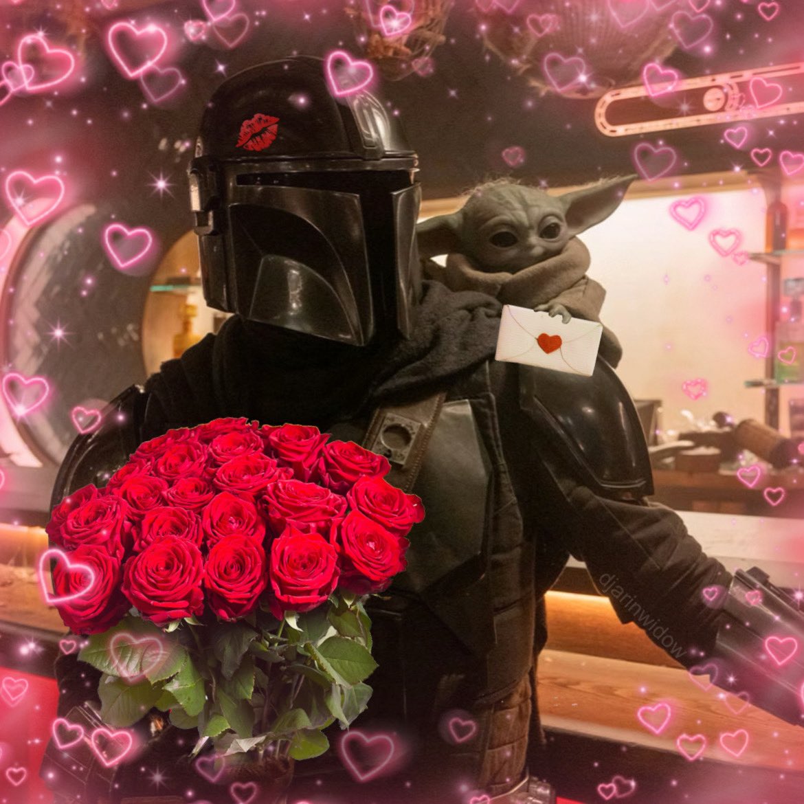 djarinwidow's tweet image. happy val-din-tine’s day!  💌💋🌹