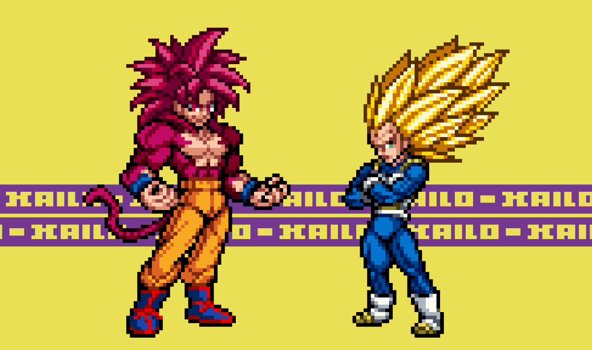 To celebrate Part 1 of #dokkanbattle11thanniversary I made these Goku SSJ4 and Vegeta SSJ3 sprites re que estamos en la parte 2 perdón

#Goku #Vegeta #dragonballdaima #Pixelart #ドット絵 #DOKKANBATTLE