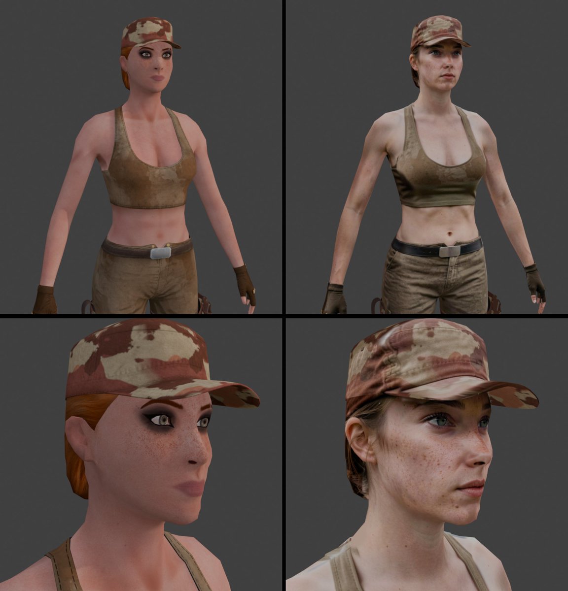 alexfredo87's tweet photo. The model without and with AI texture projection. https://t.co/bCjCnVvO32
