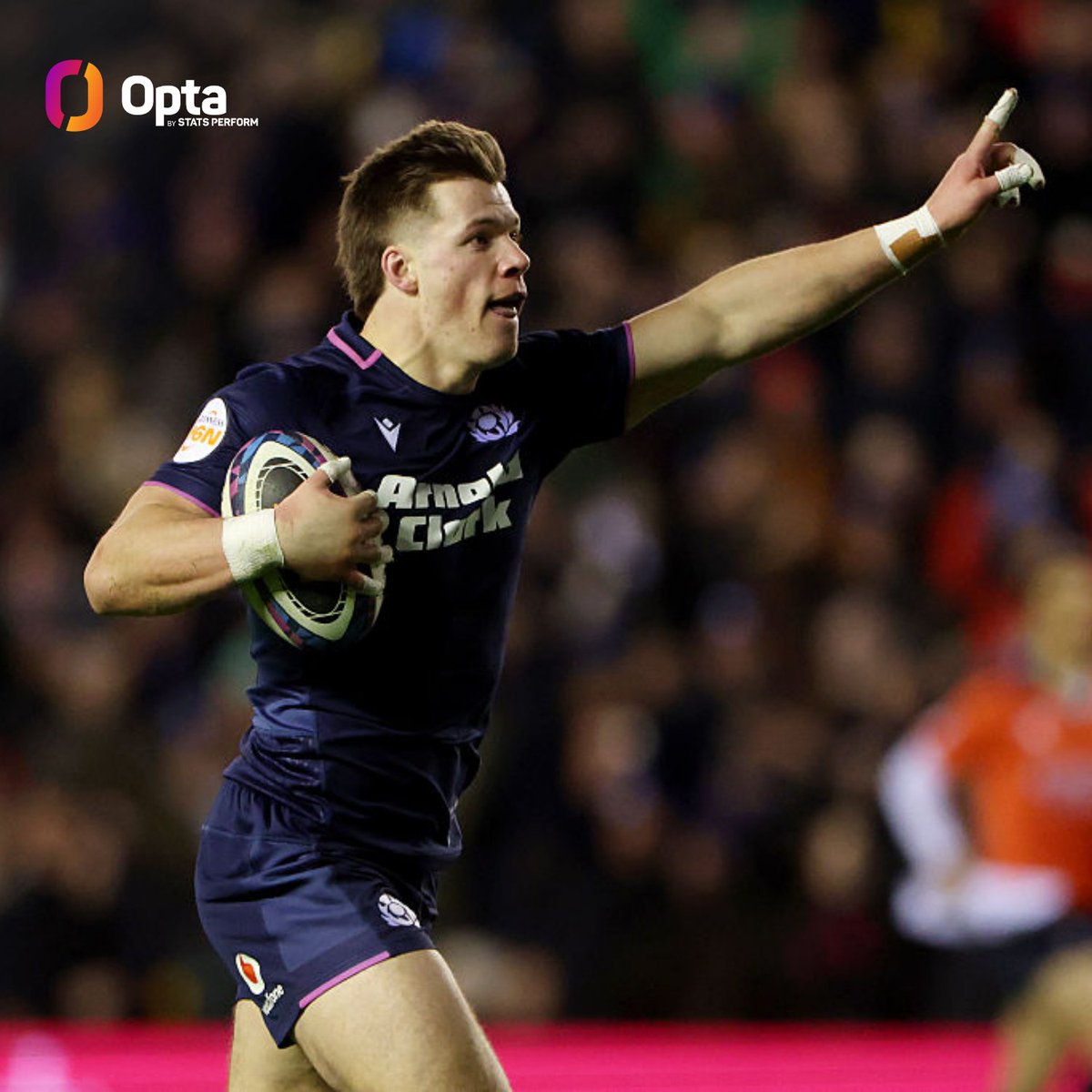 18 - Huw Jones is now <a href="/Scotlandteam/">Scottish Rugby</a>'s top try scorer in the Men's Six Nations (18, since 2000 only), and has scored more tries against England than any other player in the Championship (8). Caledonian.