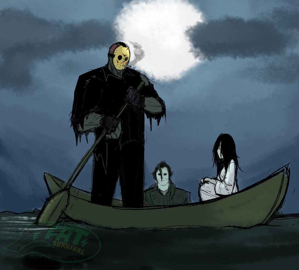 FatSurvival's tweet image. it’s Valentine’s Day after Friday the 13th 
So here’s my fav ship
Jason x Sadako