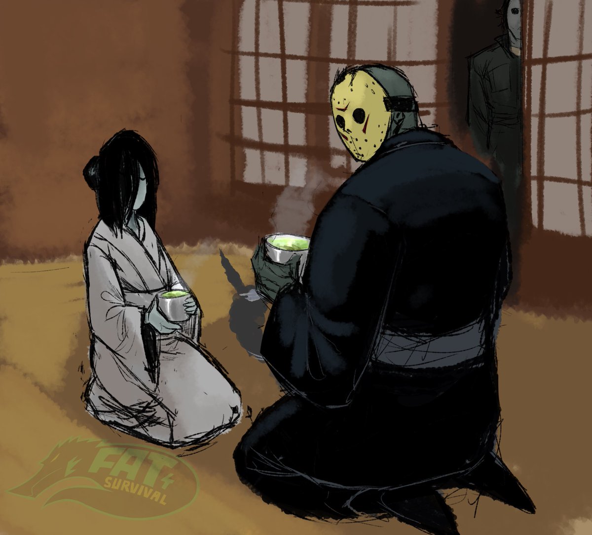 FatSurvival's tweet image. it’s Valentine’s Day after Friday the 13th 
So here’s my fav ship
Jason x Sadako
