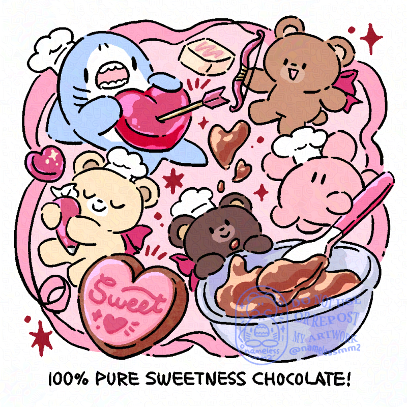 Happy Valentine’s Day💖🍫🧸
チョコレートくまちゃんのバレンタイン
#バレンタインデー #イラスト #illustration